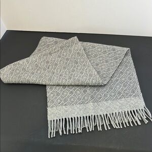 Vintage Gray Fringed Cashmere Scarf by Royal - NWT